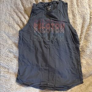 Peloton Gray Muscle Tee with Multicolor Logo